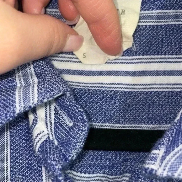 Harper Heritage striped blue/white button down dress Small - Picture 5 of 7